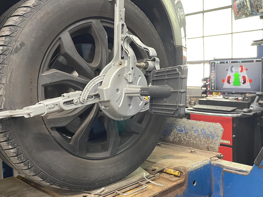 Alignment of front right wheel